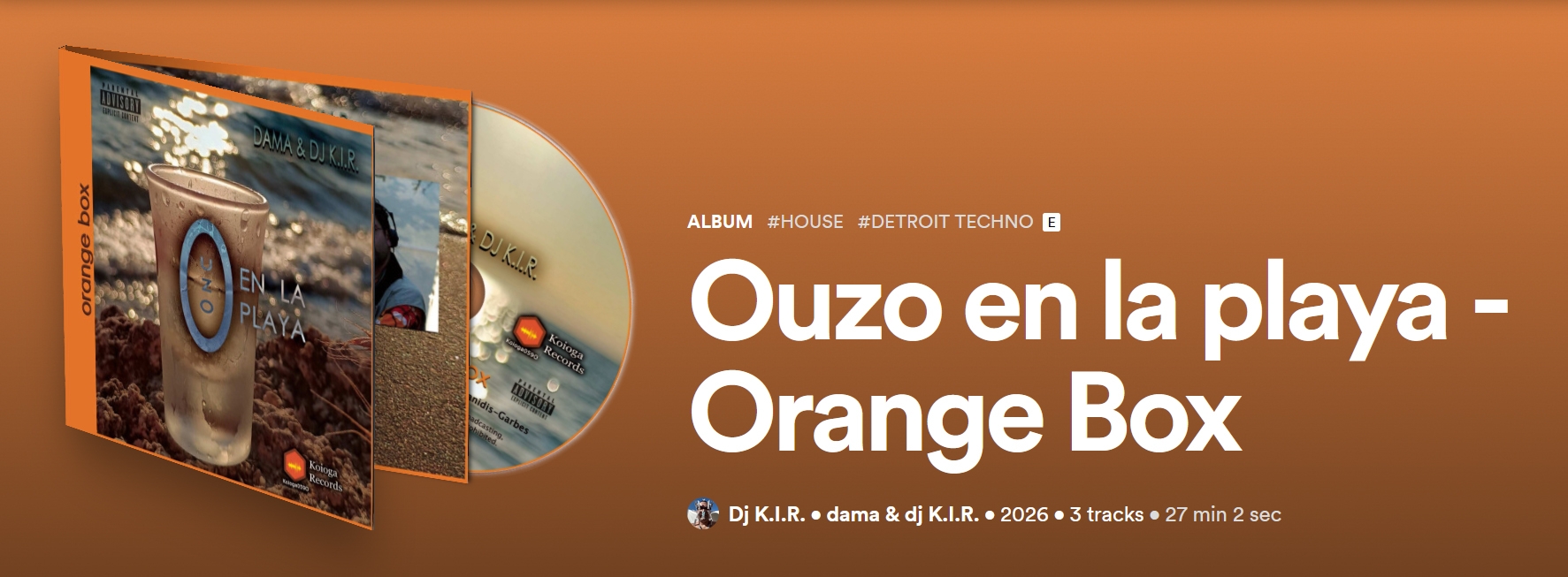 Ouzo en la playa Orange Box